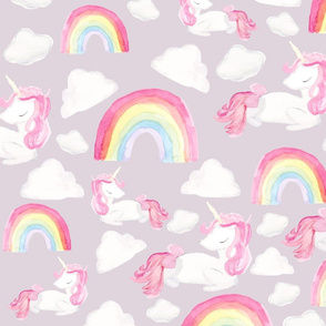 unicorn rainbow clouds purple-01