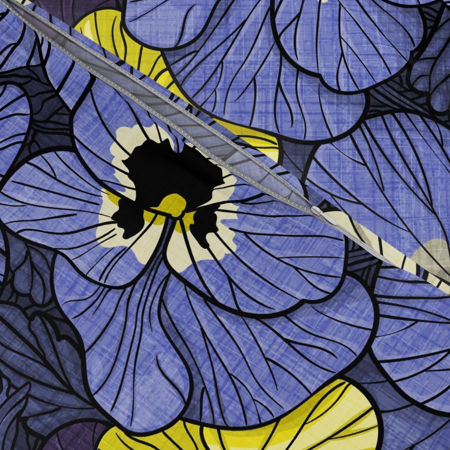 Pansy Blue Spring Flowers - jumbo