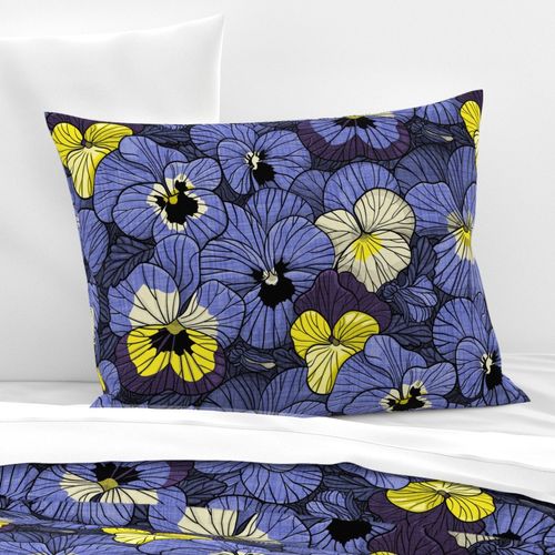 Pansy Blue Spring Flowers - jumbo