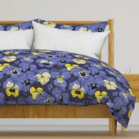 Pansy Blue Spring Flowers - jumbo