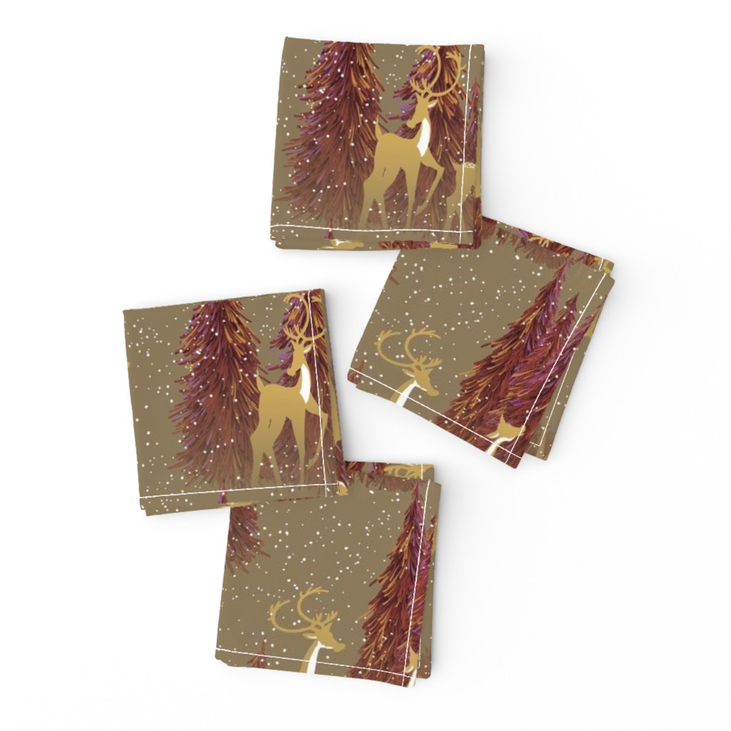 Winter Forest Snow Deer || Standard Size