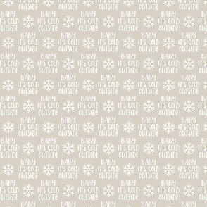 (micro scale) Baby It's Cold Outside -  beige  - Christmas Winter Holiday - LAD19BS