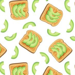 avocado toast - white - LAD19