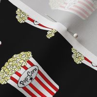 VIP Movie Night / Theater Popcorn  on black  med -small   