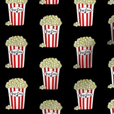 VIP Movie Night / Theater Popcorn  on black  med -small   