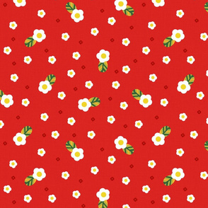 Midsummer Strawberry Flowers