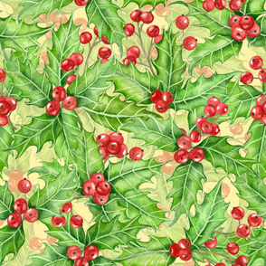 Holly berry watercolor 2