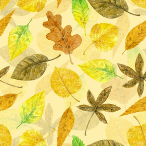 Autumn pattern watercolor 2