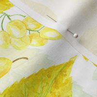Autumn pattern watercolor,white