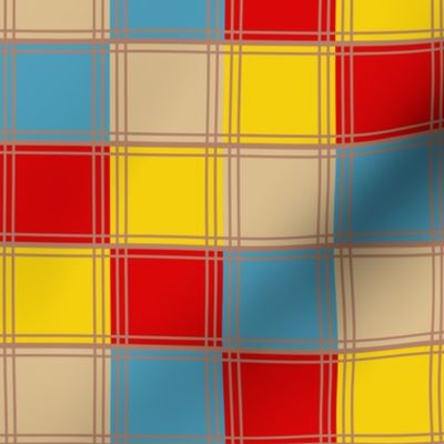 Four Color Blocks in 1940s Colors 1