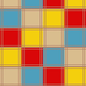 Four Color Blocks in 1940s Colors 1