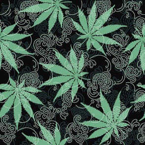 Cannabis, Hemp, or Marihuana leaves.