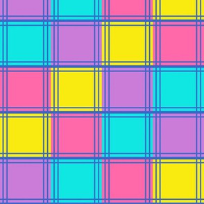 Four Color Blocks in 1980s Colors