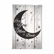 Love you to the Moon Tea Towel