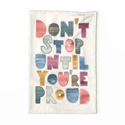 Boro Motivational Quote Don't Stop / Light Gray