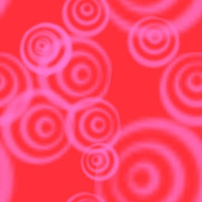 F-Concentric Pink on Red