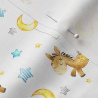 Cute Donkey w/ Stars & Moon - Baby Design, SMALLER