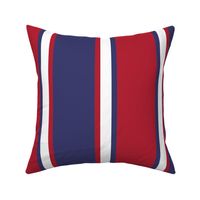 Jumbo Red, White, and Blue Vertical Thin and Thick Stripes