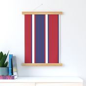 Jumbo Red, White, and Blue Vertical Thin and Thick Stripes