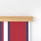 Jumbo Red, White, and Blue Vertical Thin and Thick Stripes