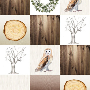 natural owl quilt