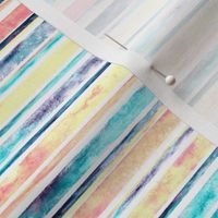 Watercolor Stripes - Pastel (Small Horizontal Version)