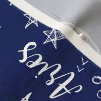 Zodiac Signs on a midnight blue sky tea towel