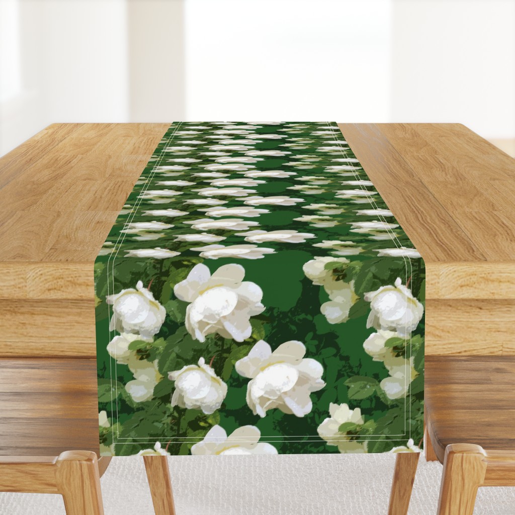 White Rose Multiple Dark Green