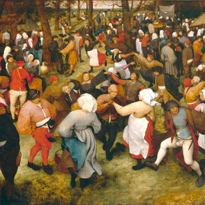 19-4   Pieter_Bruegel_(I)_-_The_Wedding_Dance_(Detroit)-9a