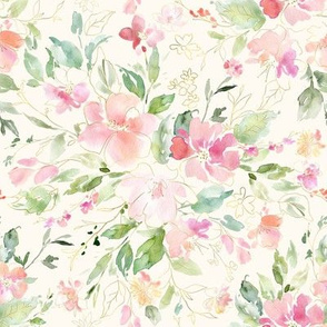 Darling Spring Florals // Cream