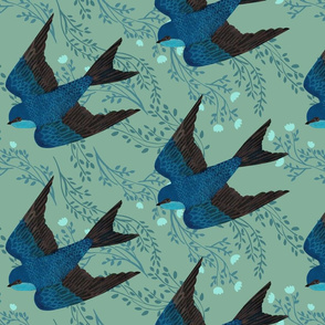 Blue Swallow {Seafoam}