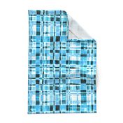 Modern Plaid - Hand Painted Check in blue