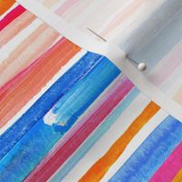 Hand Painted Gouache Beach Chair Stripes Horizontal
