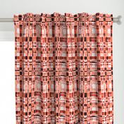 Modern Plaid - Hand Painted Check in coral