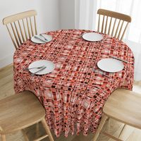 Modern Plaid - Hand Painted Check in coral