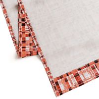 Modern Plaid - Hand Painted Check in coral