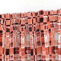 Modern Plaid - Hand Painted Check in coral