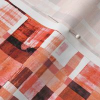 Modern Plaid - Hand Painted Check in coral