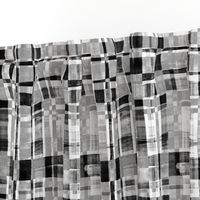 Modern Plaid - Hand Painted Check in Black and White