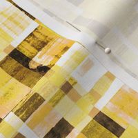 Modern Plaid - Hand Painted Check in yellow
