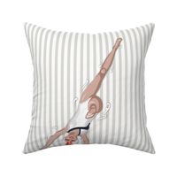 Little Swimmers Large | Warm Gray Stripes