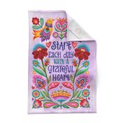 Grateful Heart tea towel