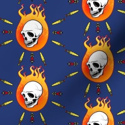 Flaming Skull and Daggers
