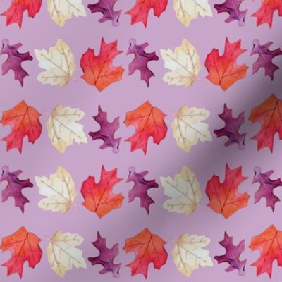 Falling Leaves Print-Purple