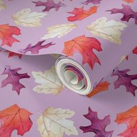 Falling Leaves Print-Purple