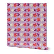 Falling Leaves Print-Purple