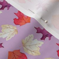 Falling Leaves Print-Purple