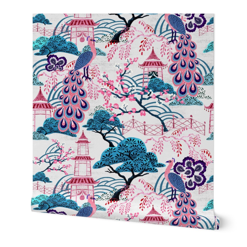 Pink Peacock Chinoiserie RS