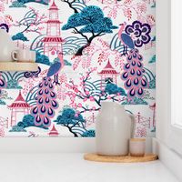 Pink Peacock Chinoiserie RS