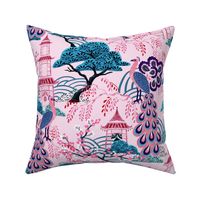 Pink Peacock Chinoiserie - Pink RS